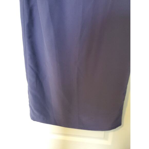 Sean Couture Inky Blue Beaded Bodice New Maxi Formal Gown Prom Dress, Size 10 - Picture 8 of 15